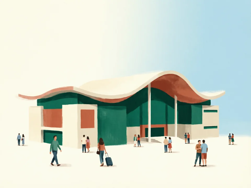 Concept illustration of Chongqing International Expo Center in Yubei: A major exhibition venue; plan around the official event calendar