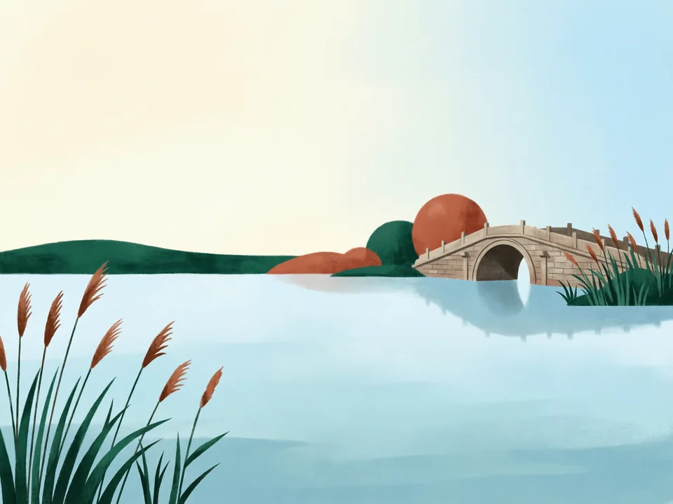 Concept illustration of Qujiang Pool Park in Yanta: An easy lakeside walk in the southern city